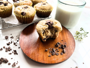 Healthy Gluten-Free Chocolate Chip Banana Muffin Recipe Image