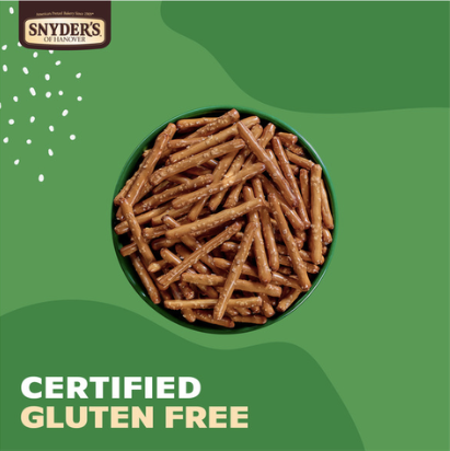 All-time greatest gluten-free snacks: Snyder's gluten-free pretzels blog post image.