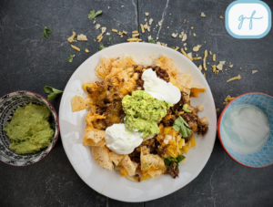 Cheesy Sheet Pan Nachos finished image