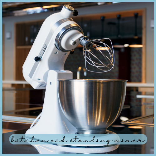 Image of a kitchen aid standing mixer that was used to make this recipe