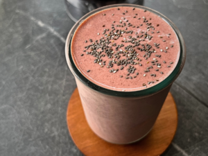 Strawberry Banana Protein Smoothie Image - Tide & Thyme