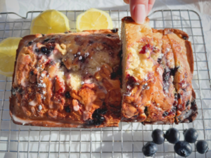 Gluten-Free Lemon Blueberry Loaf Cake Interactive Image