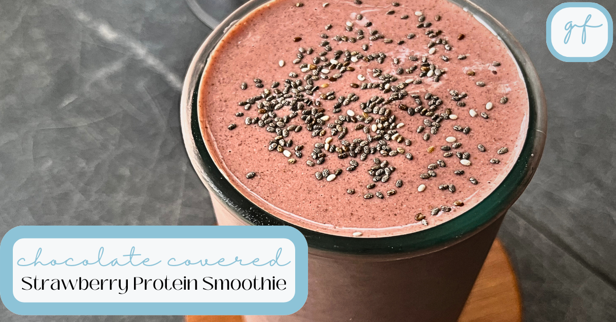 Healthy Chocolate Covered Strawberry Protein Smoothie