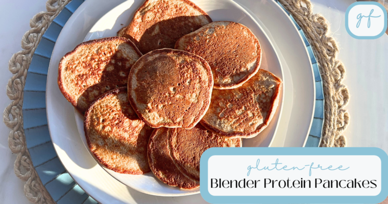 Easy Gluten-Free Blender Protein Pancakes (Insanely Good)