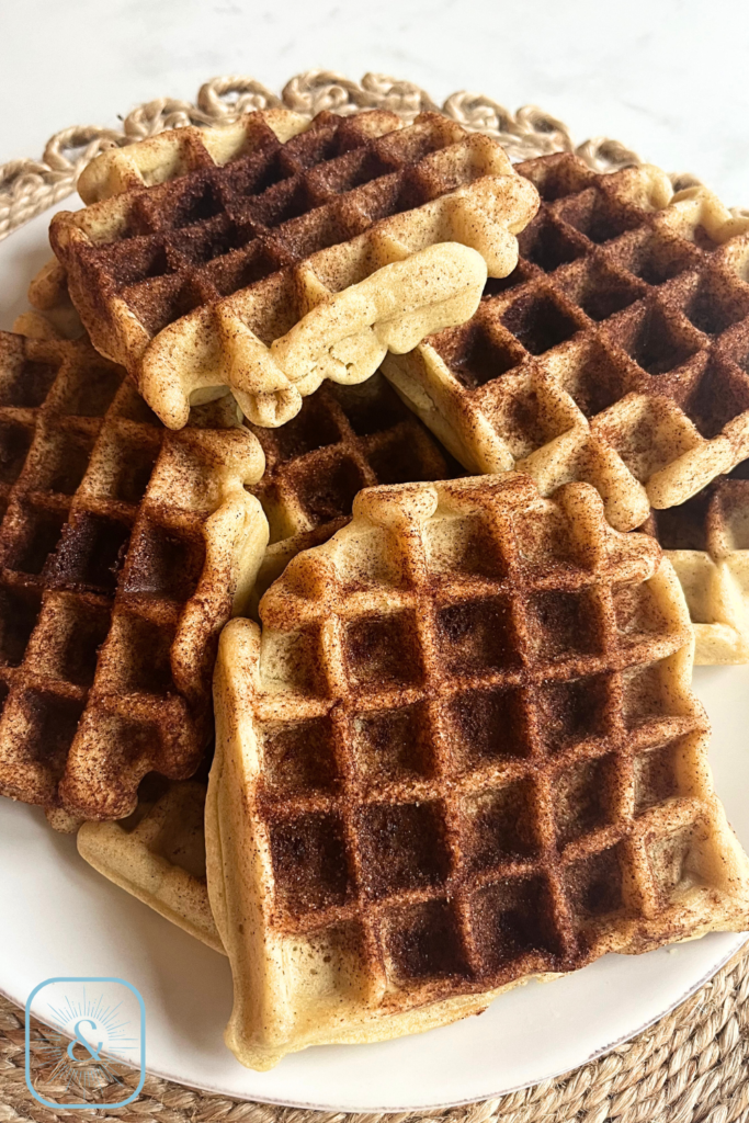 Homemade Eggo Cinnamon Waffles Finished Image