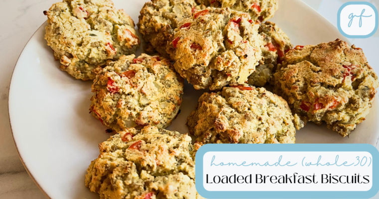 Homemade Loaded Breakfast Biscuits (Whole30 Breakfast Recipe)